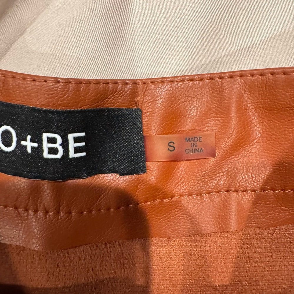 Brown Faux Leather Skort - Picture 3 of 3